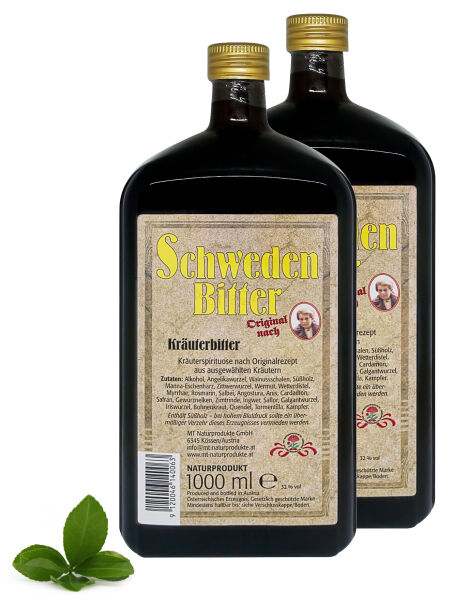 Zestaw Alk. Oryginalne zioła szwedzkie Nalewka 2x1000ml