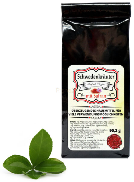 Zioła szwedzkie wg oryginalnej receptury z szafranem cięte/mielone 90,2g
