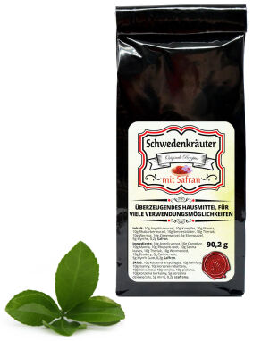 Zioła szwedzkie wg oryginalnej receptury z szafranem cięte/mielone 90,2g