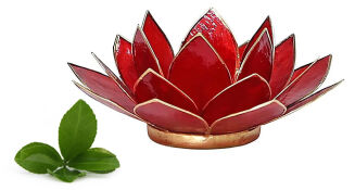 Kwiat Lotosu - Świecznik złoty - Światło czakry -25% - 2