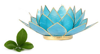 Kwiat Lotosu - Świecznik złoty - Światło czakry -25% - 5