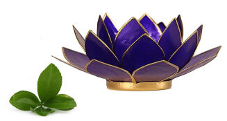 Kwiat Lotosu - Świecznik złoty - Światło czakry -25% - 6