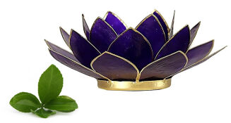 Kwiat Lotosu - Świecznik złoty - Światło czakry -25% - 7