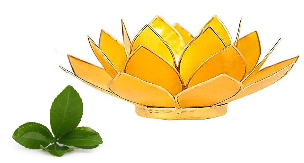 Kwiat Lotosu - Świecznik złoty - Światło czakry -25%