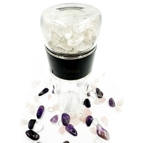 Butelka do picia z Kryształem górskim - Information Jewelry