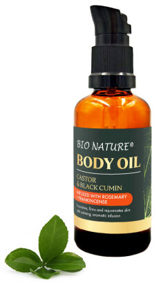 Organiczny olejek do ciała Rycyna & Czarnuszka - Rozmaryn i Kadzidło 50ml