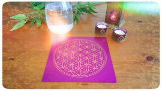 Płytka Tesla® prostokąt - Kwiat Życia - Purpura - 3