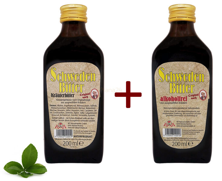 Zestaw Oryginalne zioła szwedzkie alk. 200ml + bezalk. 200ml