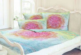 Pościel Fascination tęcza - 135/200 cm zawiera poduszkę 80/80 cm EN-127
