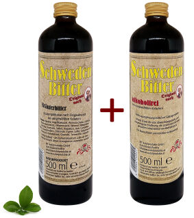 Zestaw Oryginalne zioła szwedzkie alk. 500ml + bezalk. 500ml