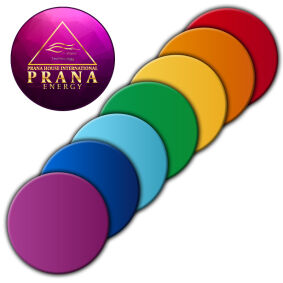 Płytka Tesla® podstawka okrągła - Zestaw 7 czakr - 9 cm