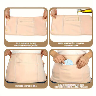 Zestaw do kompresów olejem rycynowym - 8 kompresów - 4